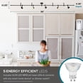 thumbnail image 1 of Catalina Lighting Flex Track 5-Light Dimmable LED Track Light with 8' Adjustable Track Rail Modern Light Fixture for Kitchen, Living Room, Bedroom, or Office, 3000K, Bronze, 1 of 10