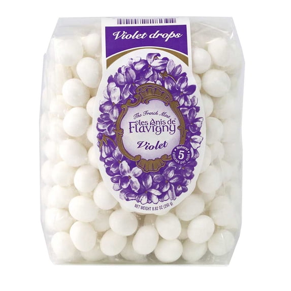 Les Anis de Flavigny - Violet Flavored Anise Candy, 250g Pouch