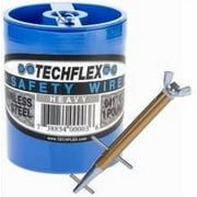 Clamptite 3/4" Plated Steel/Alumabronze Wire Clamping Tool with Wingnut and 220 ft 1lb. Can of .041 Safety Wire