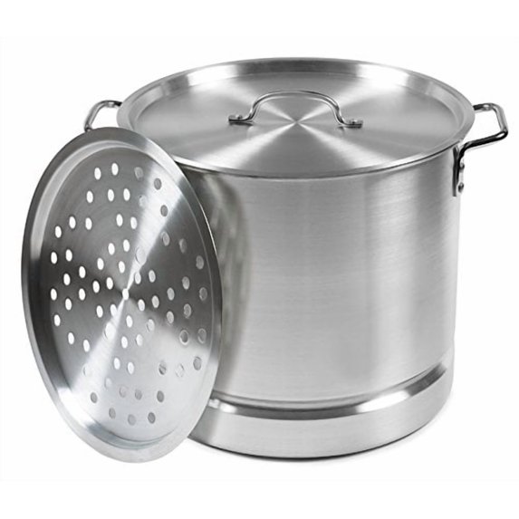 IMUSA MEXICANA-24 Tamale and Seafood Steamer, 12-Qt., Silver