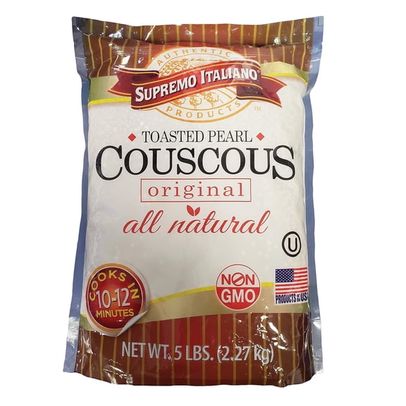 Supremo Italiano All Natural Original Toasted Pearl Couscous 5 LB