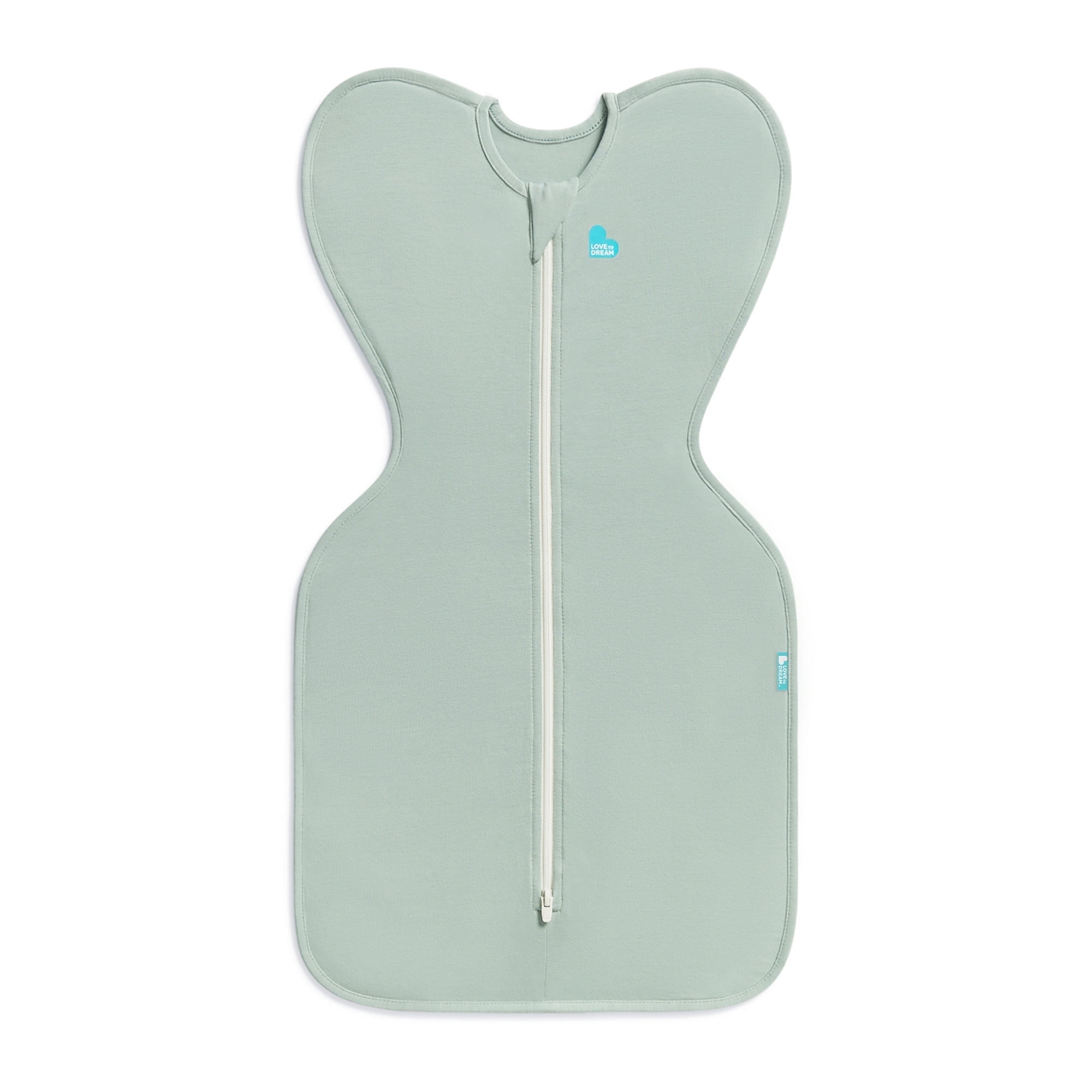 Love to Dream Swaddle Up Baby Sleep Sack, Arms Up Design, Sleep Nearly 2x Longer, Twin Zipper, Cotton, Small 8-13 lbs, 0.2 TOG, Olive