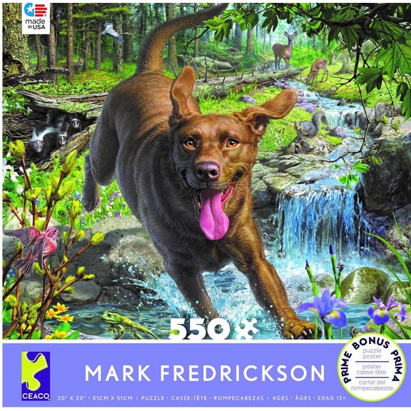 Ceaco - Mark Fredrickson - Chocolate Lab - 550 Piece Jigsaw Puzzle