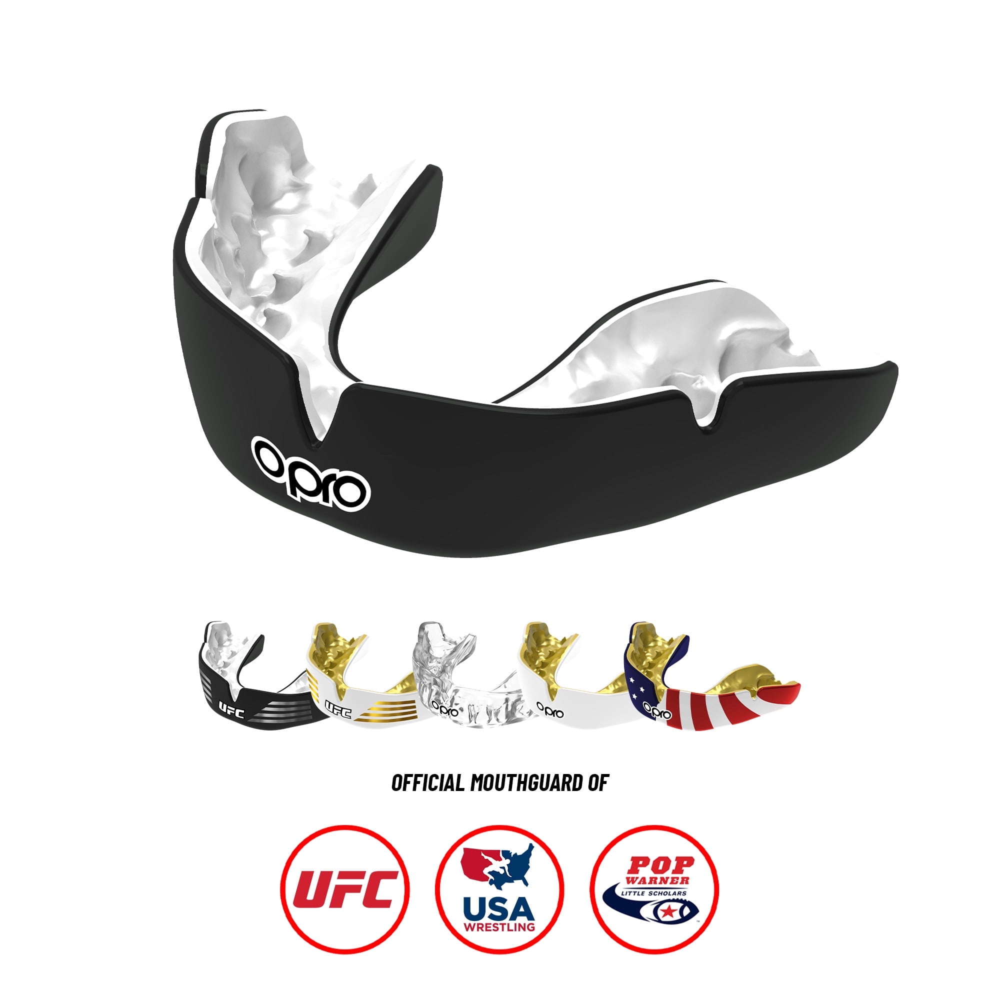 OPRO Instant Custom-Fit Mouthguard - Mouth Guard For Boxing, MMA & Football (Black, Adult)