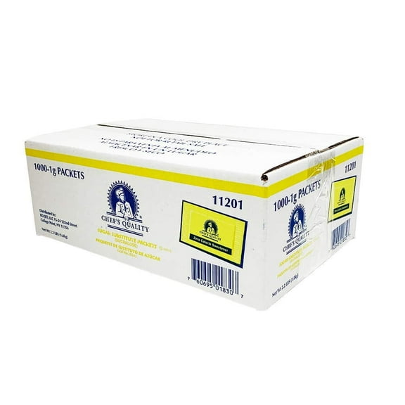 Chef's Quality Sugar Substitute Packets (Sucarlose), 1000x1g Packets