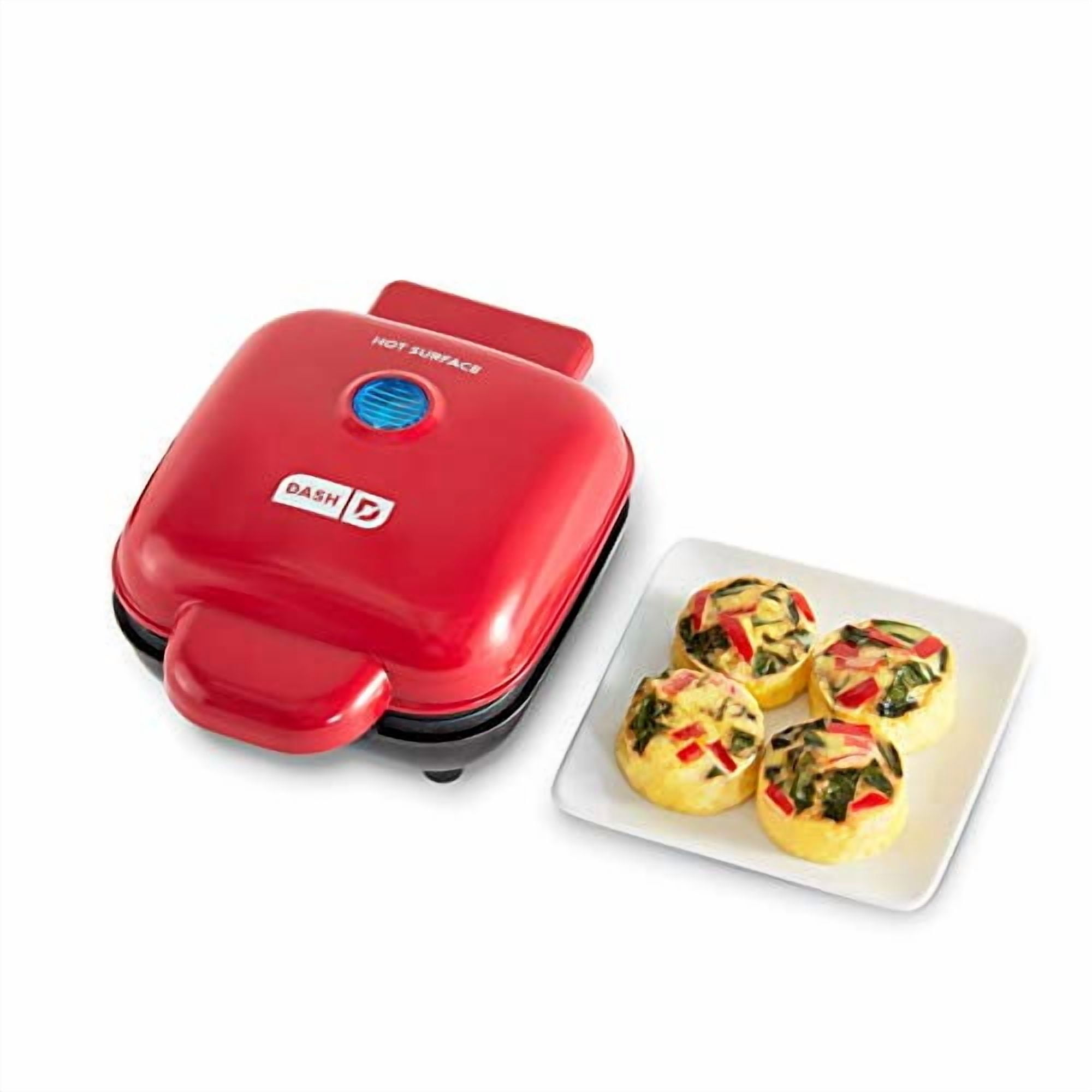 Dash DBBM450GBRD08 Deluxe Sous Vide Style Egg Bite Maker with Silicone Molds for Breakfast Sandwiches, Healthy Snacks or Desserts, Keto & Paleo Friendly, (1 large, 4 mini), Red