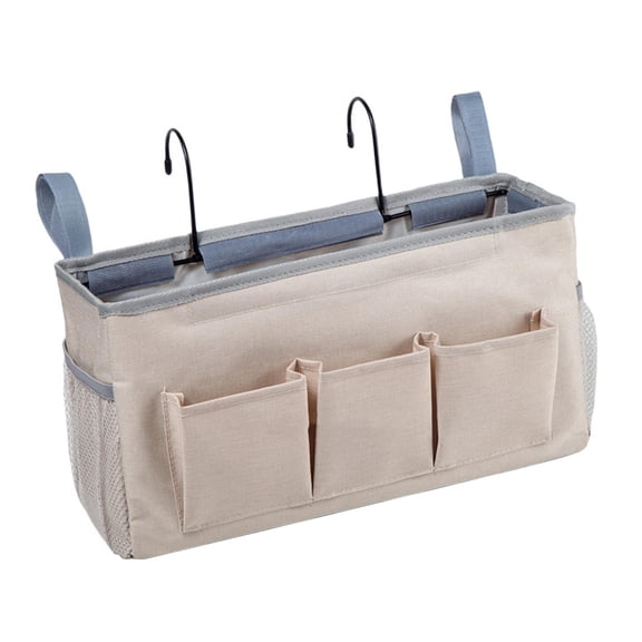Bunk Bed Pouch Bedside Holder Storage Pocket with Easy Installation Hooks for School Dorm Room Magazine Phone