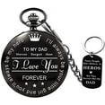 thumbnail image 1 of to My Dad Pocket Watch Gifts for Dad Gifts for Him Birthday Gifts Graduation Gifts for Men Engraved Pocket Watch with Box, 1 of 3