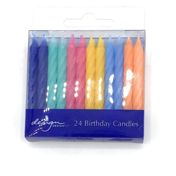 Design Design INC Brights Twist Birthday Candles, 24 CT