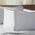 thumbnail image 1 of Lavish Home 66-41-K-S King Solid Embossed Quilt Set , Silver - 3 Piece, 1 of 4