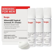 Keeps Minoxidil Solution 5% for Men - Topical Hair Regrowth - 3 Month Supply (3 x 2 fl oz Bottles)