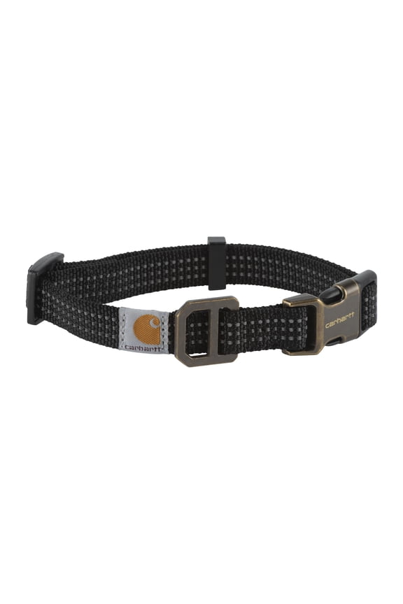 Dog Collar Black/Brushed Brass