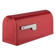 thumbnail image 1 of Architectural Mailboxes® Red MB1 Post Mount Mailbox with Silver Flag, 1 of 9