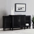thumbnail image 1 of Walker Edison Parker Four-Door Tiered Sideboard, Black, 1 of 7