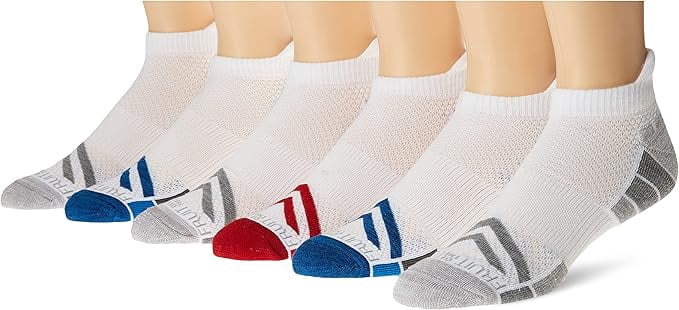 Fruit of the Loom Men's Breathable Performance Cushioned Low Cut Socks ...