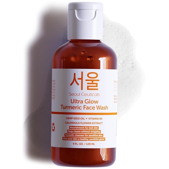 SeoulCeuticals Ultra Glow Face Wash, Korean Skincare Face Cleanser, 4 fl oz