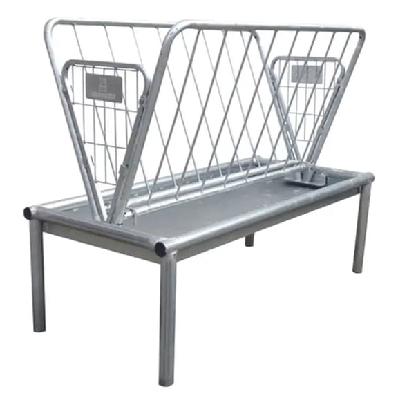 Rugged Ranch Products GV3PF 4' Steel Pasture Hay Feeder for Goats, Sheep, and Mini Horses
