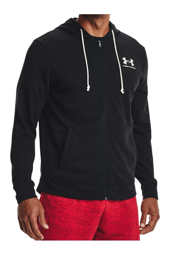 Golf Men's Rival Terry Full-Zip Hoodie Jacket, Medium Black -