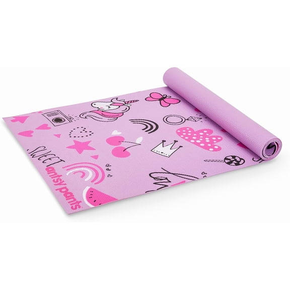 Antsy Pants Kids Yoga Mat - Yoga Mat for Kids, Yoga Mats for Home Workout, Travel Yoga Mat, Yoga Mat Non Slip, 60 x 24, 3mm Free of Toxic Phthalates, Pink Unicorn