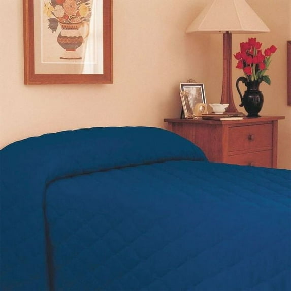 Martex Bedspread,118 in L,Navy MAINSPREAD NAVY