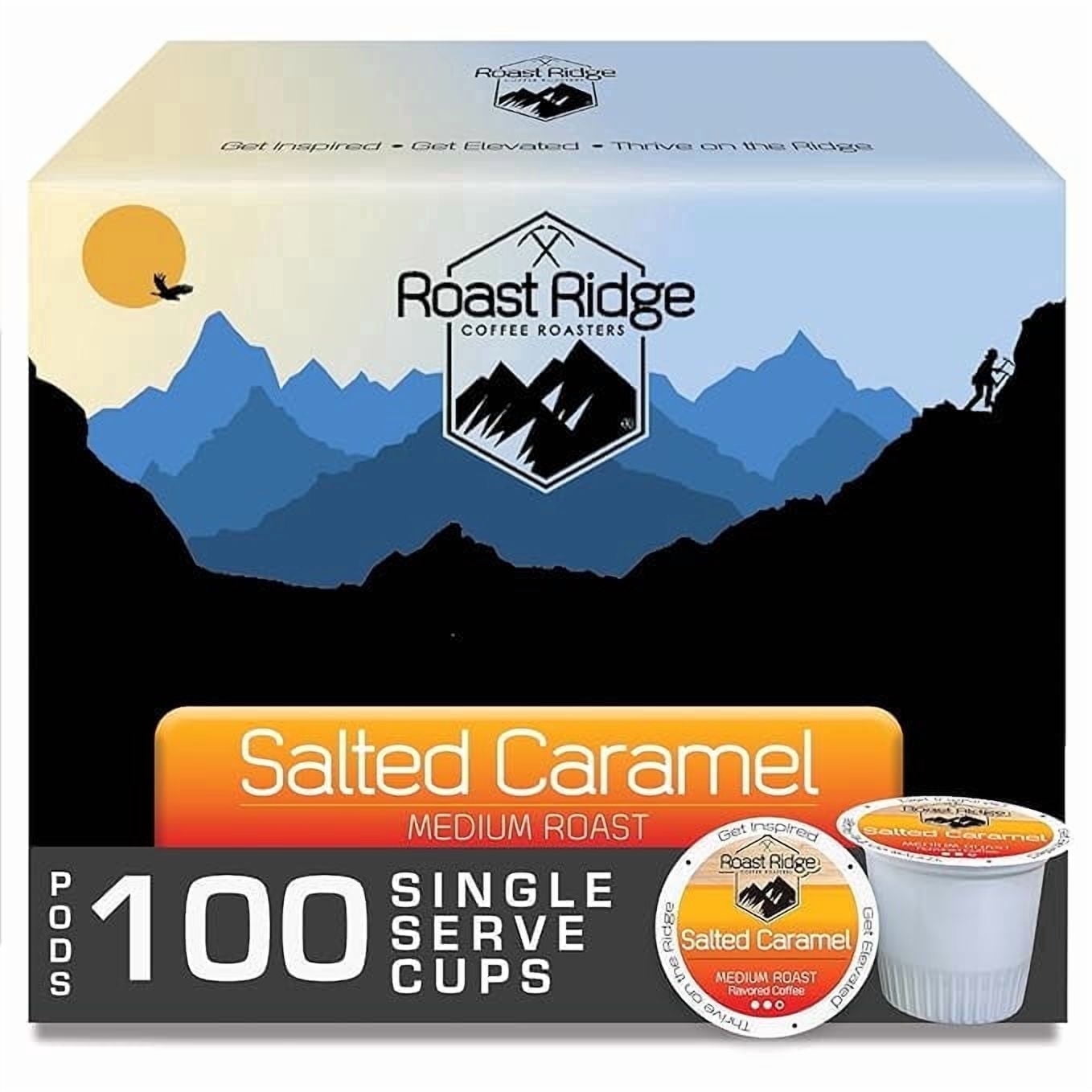 Roast Ridge Single Serve Coffee Pods for Keurig K-Cup Brewers, Salted Caramel, Medium Roast, 100 ct