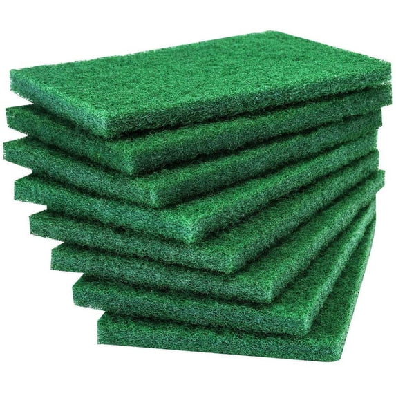 Infok 24PCS Green Scouring Pads for kitchen scrubber and metal grills, 8.7in x 5.9in x 3.9in