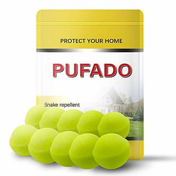 Pufado Snake Repellent for Outdoors Pet Safe,Snake Repellent for Yard,Repellent Balls Keep Snake Away Repellent for Outdoors,Yard and Home,Effectively and Durably, Safe-Pet & Human-10 Packs