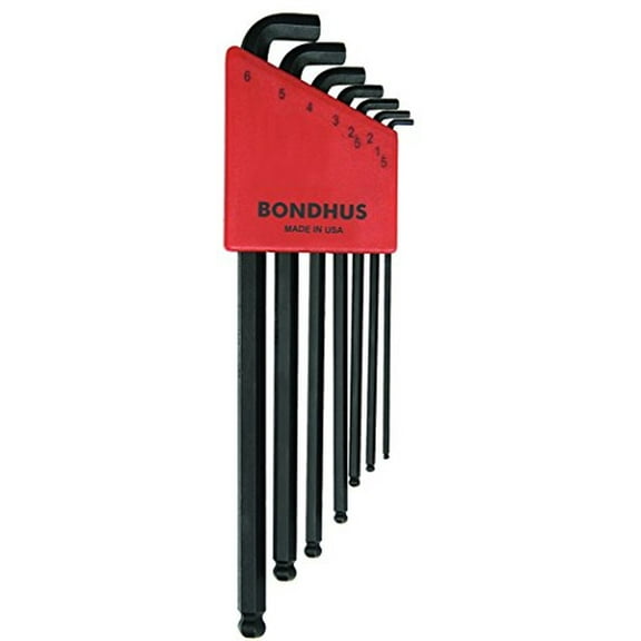 Bondhus Balldriver Stubby Metric Ball End HEX L-Keys: 1.5mm to 6mm (7 Piece)