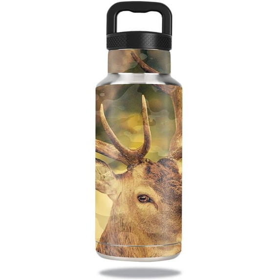 MightySkins Skin Compatible With Ozark Trail Water Bottle 36 oz wrap cover sticker skins Deer Camo