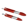 thumbnail image 1 of Rachael Ray Lil' Huggers Dishwasher Safe Lazy Locking Cooking Tongs / Salad Serving Tools / Multi Purpose - 2 Piece, Red, 1 of 4