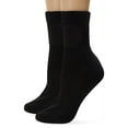 thumbnail image 1 of MediPeds Women's Diabetic Quarter Socks with Non-Binding Funnel Top 10-13 Black, 1 of 3