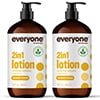 Everyone 2-in-1 Lotion for Hands/Body, 32 ounce (Pack of 2) Coconut and Lemon made with Essential Oils for Men and Women