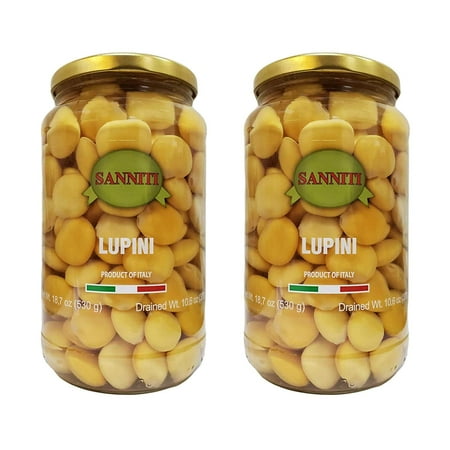 Sanniti Italian Lupini Beans Jar, 18.7oz, 2 Jars