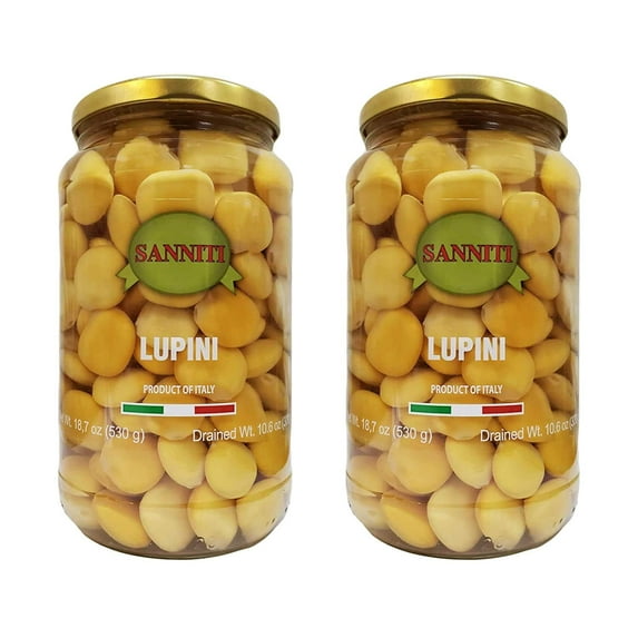 Sanniti Italian Lupini Beans Jar, 18.7oz, 2 Jars