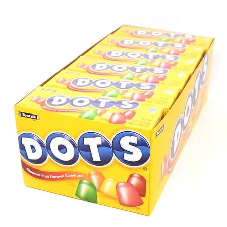 Dots Original Candy, Assorted Flavors, 2.25-Ounce Boxes (Pack of 24) Fruit Flavored 2.25 Ounce (Pack of 24)
