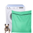 thumbnail image 1 of Auxsoul 1 Pack Pet Laundry Bag, Stops Pet Hair Blocking The Washing Machine, Big Size Wash Bag Ideal for Guinea Pigs, Rabbits and Small Pets, Hair Remover Safely(Green), 1 of 2