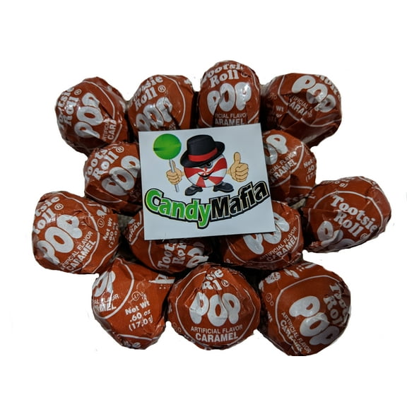 Caramel Tootsie Pops Caramel 60 Lollipop Suckers with CandyMafia Magnet