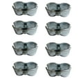 thumbnail image 1 of Chain Link Fence PANEL CLAMPS ~ KENNEL CLAMPS: (8 Set) for 1-3/8" chain link fence pipe panel frames. For Dog kennels / dog runs, or tempory chain link fence. Saddle clamps., 1 of 3
