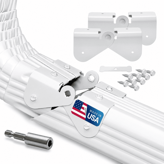 Zip Hinge Downspout Gutter Hinge (3 Pack) | Made in USA | Flip-Up Extension Hinge for Lawn Mowing | Fits 2x3 & 3x4 Downspouts, 5" & 6" Gutters | Easy DIY Install, Hardware Included