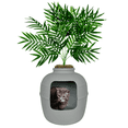 thumbnail image 1 of Good Pet Stuff Hidden Cat Litter Box Enclosure with Artificial Plant, Odor Filter System, Original Round Planter, Base Kit, Stone Gray, 1 of 14