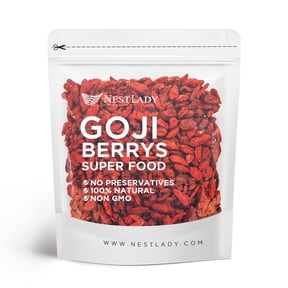 NESTLADY Dried Goji Berries 1 lb (454 g), Premium Natural Wolfberries, No Additives, Superfood for Tea, Smoothies & Snacks
