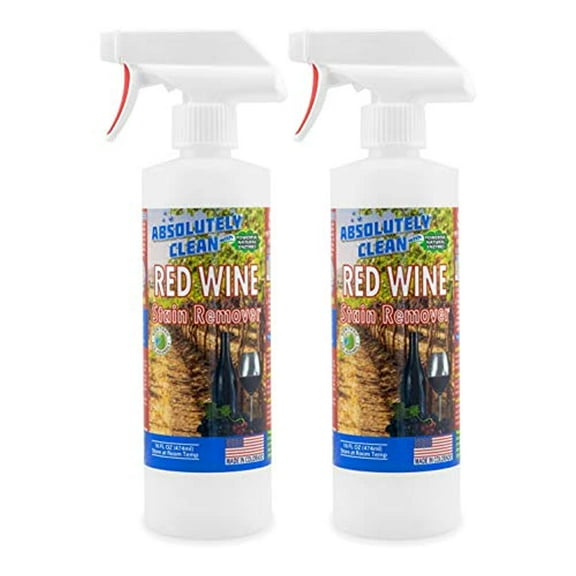 Amazing Red Wine Stain Remover Natural Enzymes Eliminate Wine Stains Fast Cleans Carpet Upholstery Clothing Table Cloth More USA Made 16oz 2pack