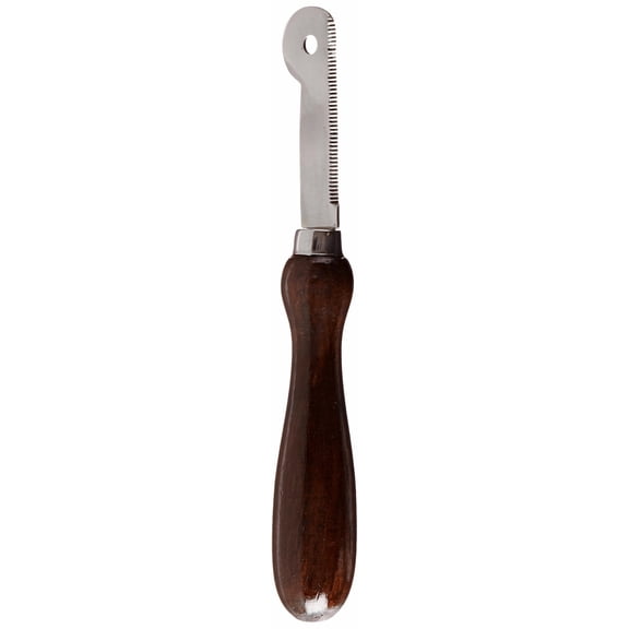 TAMSCO Stripping Knife Round Handle Round Handle Stainless Steel Wooden Handle Extra Fine Teeth