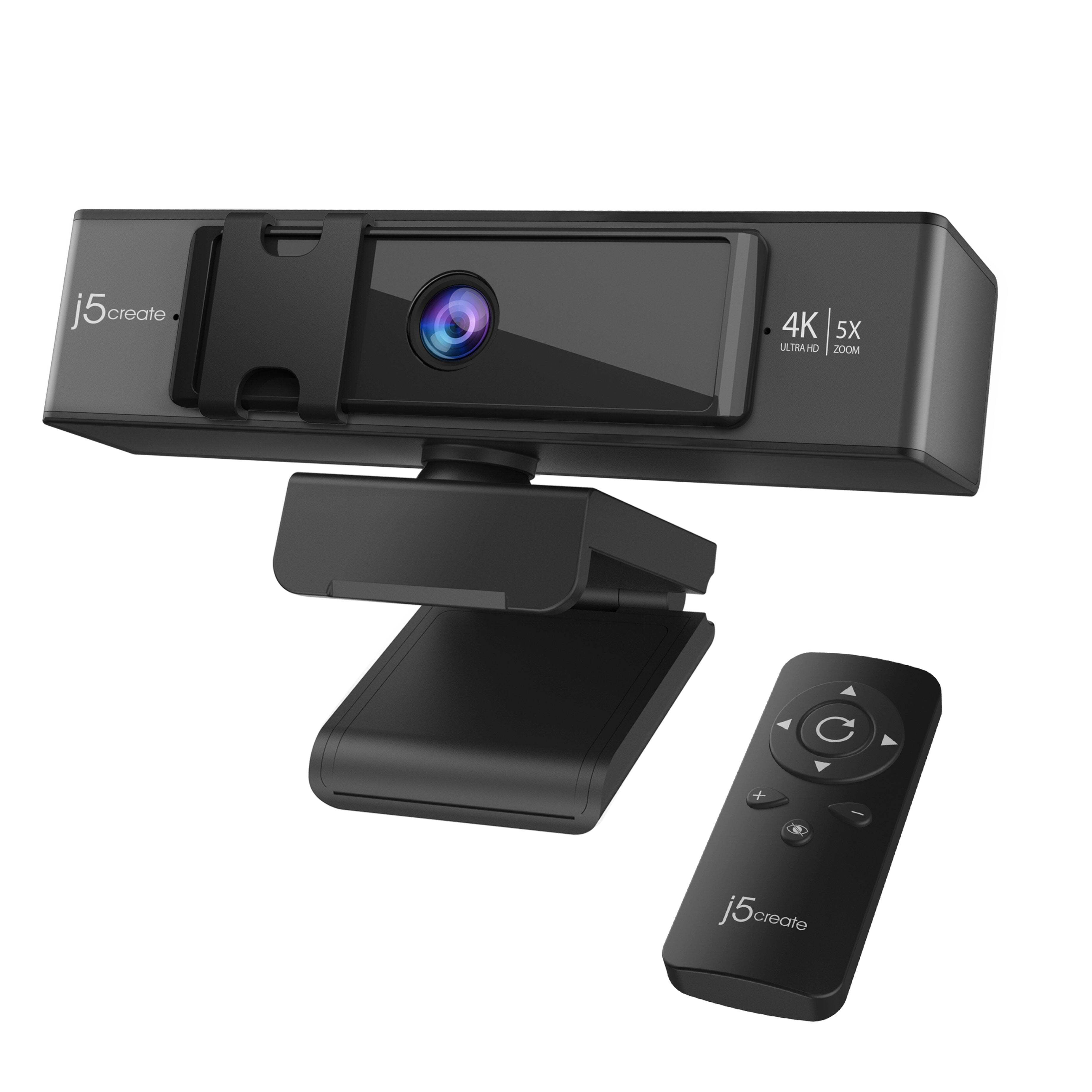 j5create USB 4K ULTRA HD Webcam with 5x Digital Zoom Remote Control, JVCU435