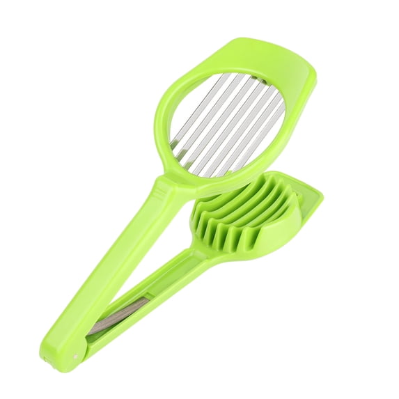 Stainless Steel Multipurpose Slicer, Green - Egg Mushroom Strawberry Tomato Kiwi Fruit Cutter Divider Separator with Seven Blades Long Handle Cooking Kitchen Home Gadgets Tool Accessories