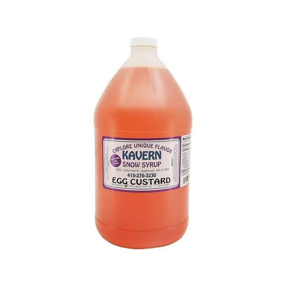 Kavern Egg Custard Snow Cone | Snowball Flavoring Syrup | 128 fl oz.
