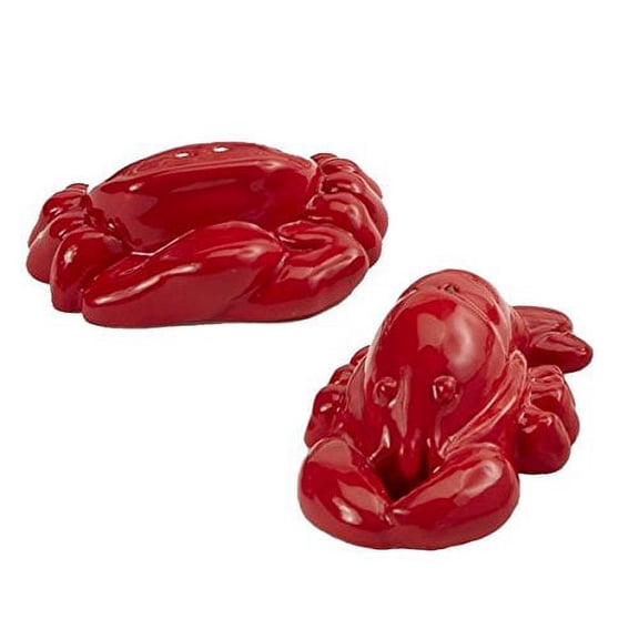 DII Design Imports Ceramic Salt & Pepper Shakers (Crab & Lobster)