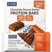 HMR Chocolate Peanut Butter Protein Bars, Low Calorie Snack, 10g Protein, 24 Count