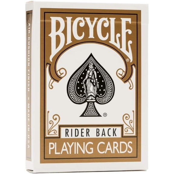 Bicycle Rider Back Gold Playing Cards, Poker Size Standard Index, Classic Deck of Cards for Poker, Blackjack, Family Game Night, Card Games & Magic Tricks