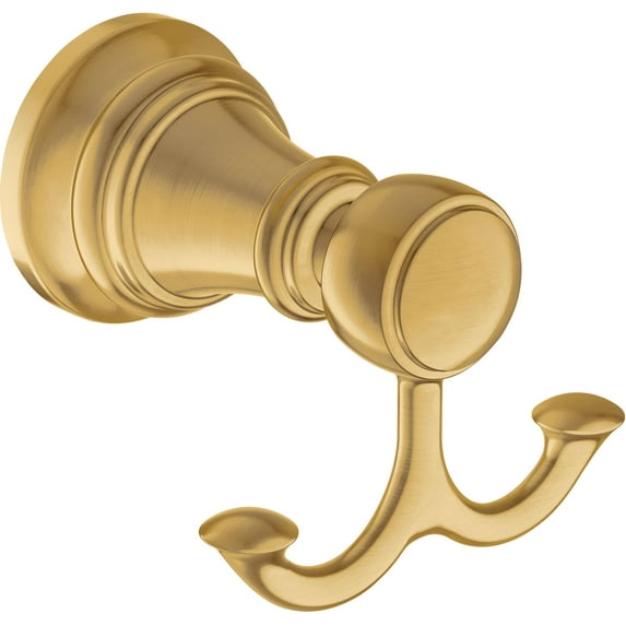 Moen YB8403BG Weymouth Double Robe Hook in Brushed Gold